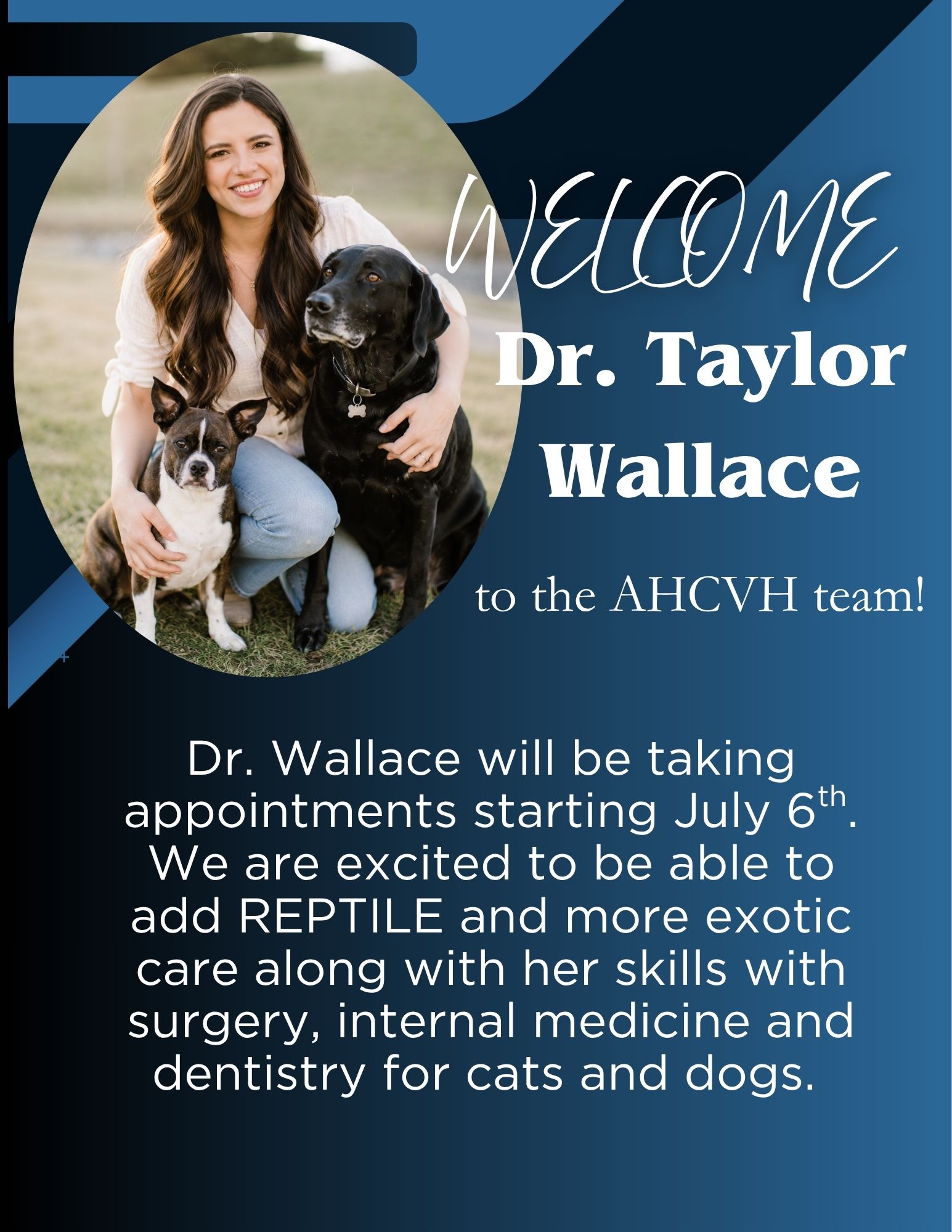 Welcome Dr. Taylor wallace (US Letter)